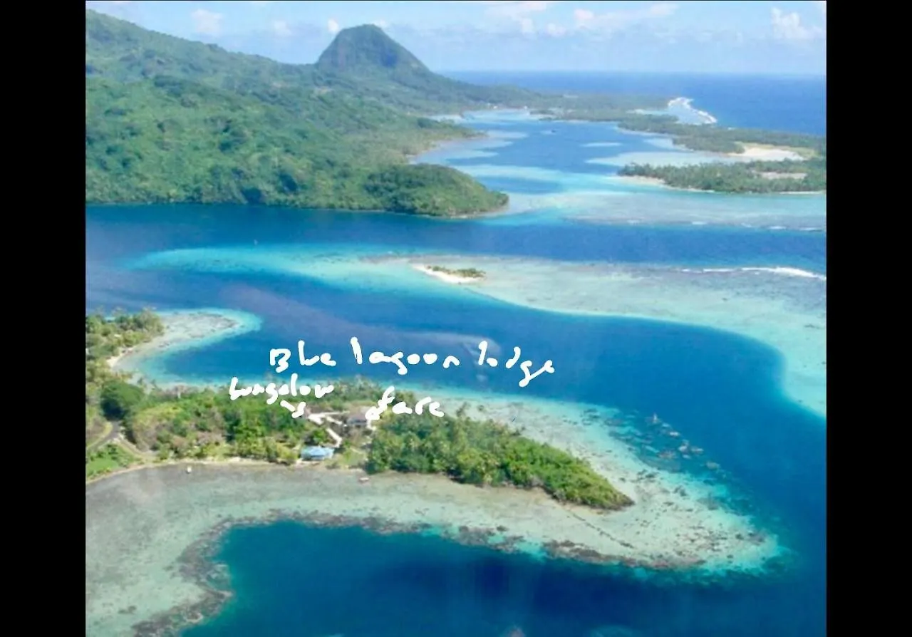 BLUE LAGOON LODGE HUAHINE, vue mer et accés privé lagon Maroe